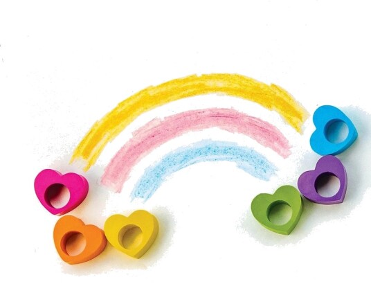 Ooly Crayons 6 pcs Heart Ring Pink One Size