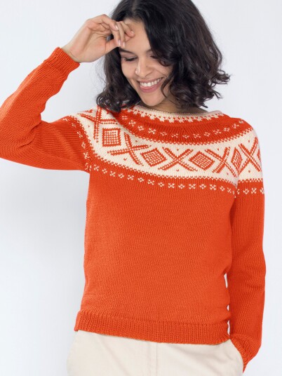 Dale Garn 410 01D Cortina Genser Oransje