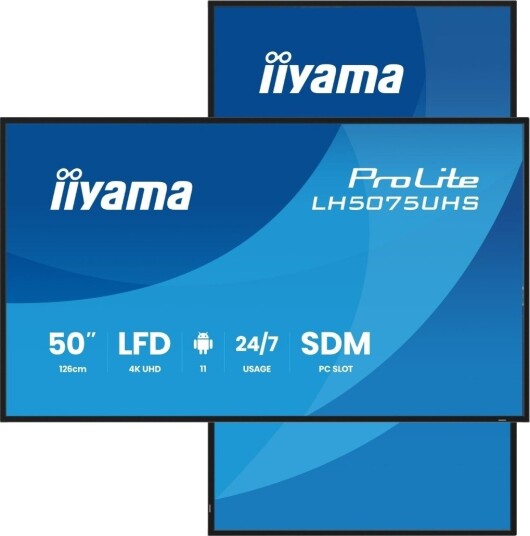 iiyama LH5075UHS-B2AG 50" skiltdisplay svart