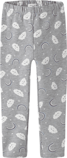 Name It Grey Melange Rainbow Clouds Nmfdavina Aop Swe Leggings Bru 92