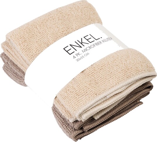 Hverdag Microfiberklut 4pk Brun beige