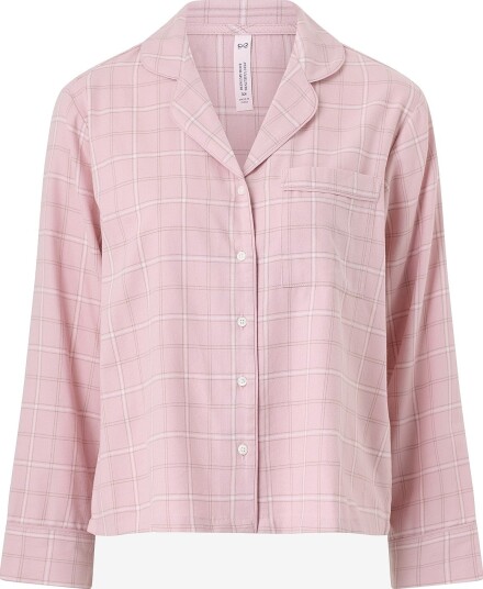 Hunkemöller   Pyjamasskjorte Jacket Ls Vis Co Woven Check   Rosa