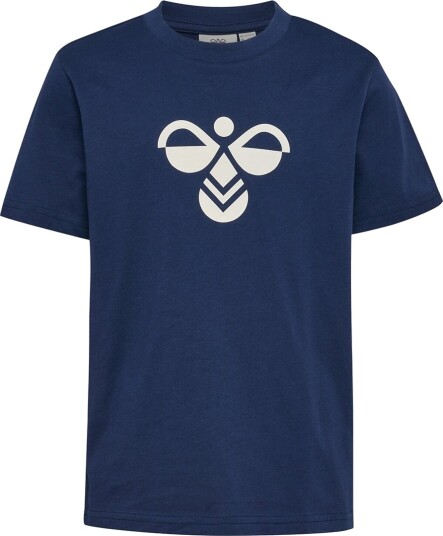 Hummel T skjorte hmlJR REG TUKAS Dress Blues Hummel 4 år (104) T skjorte Hvit Marineblå