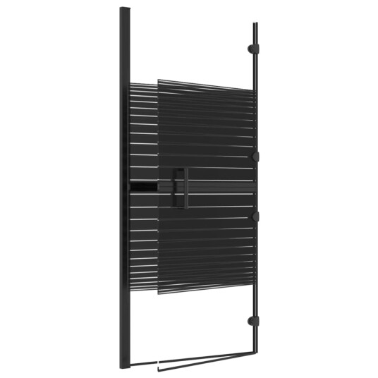 Leddet dusjdør ESG 120x140 cm svart Leddet dusjdør ESG 120x140 cm svart