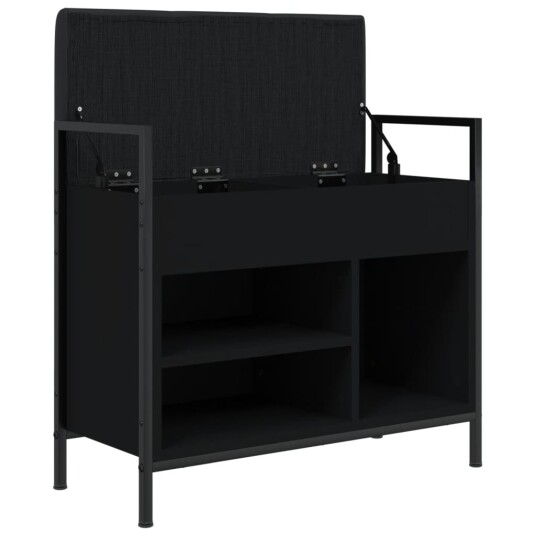 Skobenk svart 65,5x32x57,5 cm konstruert tre