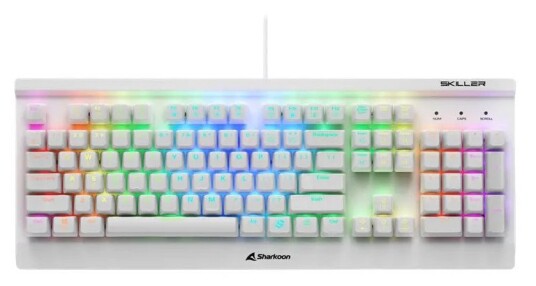Sharkoon Skiller SGK3 - keyboard - QWERTY - US - white - Tastatur - Amerikansk Engelsk - Hvit