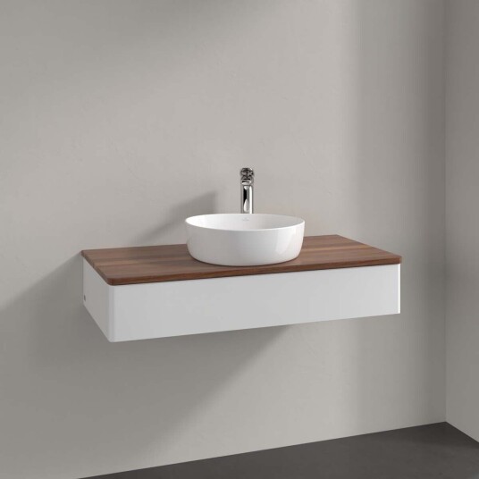 Villeroy & Boch  Antao Servantskap med 1 skuff 100x50x19 cm m/lys Hvit Blank/Valnøtt