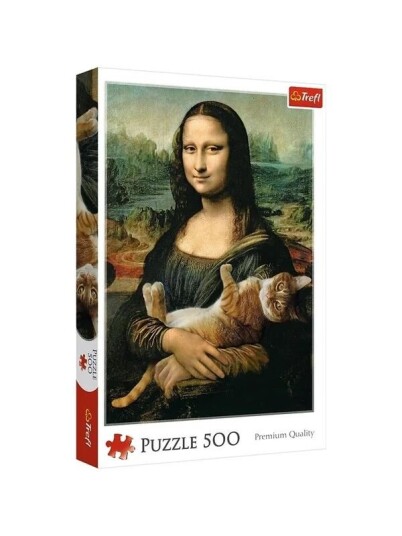 Trefl Puzzle Mona Lisa and purring kitty 500 pieces Gulv Trefl Puzzle Mona Lisa and purring kitty 500 pieces Gulv