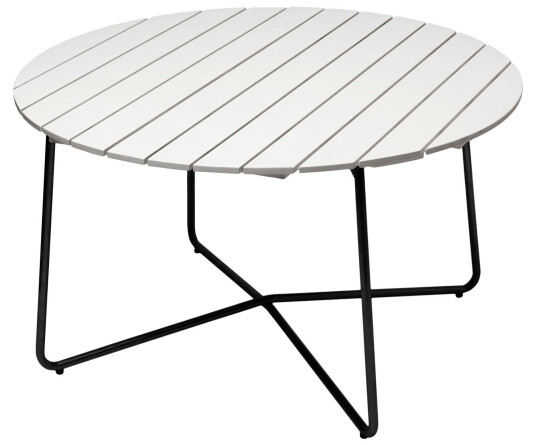 Grythyttan Stålmöbler Bord 9A Hvit Lakkert eik/svart 120 cm Hvit