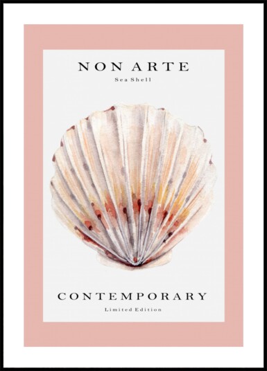 Watercolor Scallop Shell Plakat / 100x150