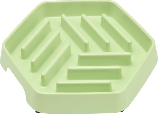 Little&Bigger Tasty Melamine Slow Feed Matskål Hexagon