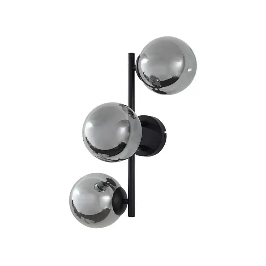 Lindby   Orbelia vegglampe G9 glass 3 lyskilder svart