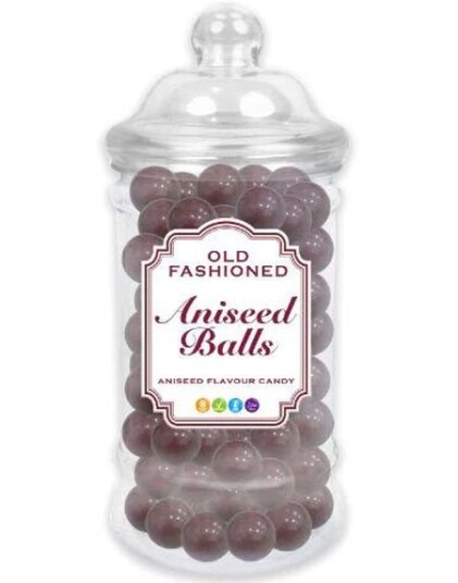 Zed Candy Aniseed Balls Boutique Jar   Sukkertøykuler med Anissmak i Flott Krukke 350 gram