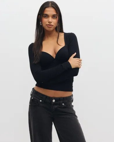 Nelly - Svart - Perfect Bralette LS Top