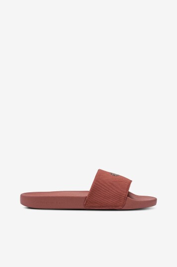 Calvin Klein Sandaler Slide Monogram Hardware Rosa