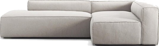 Decotique Grand 3 seters sofa med åpen ende venstre månehvit