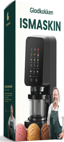 Gladkokken Iskremmaskin 3L svart/stål med 12 programmer Gladkokken Iskremmaskin 3L svart/stål med 12 programmer