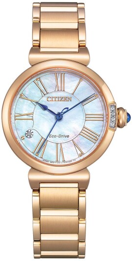Citizen Dameklokke EM1063 89D Classic Blå/Rose gulltonet stål Ø30
