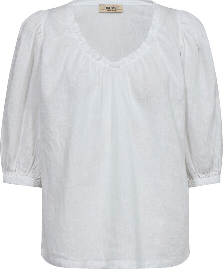 MOS MOSH - Bluse mmTaissa Linen Blouse - Hvit