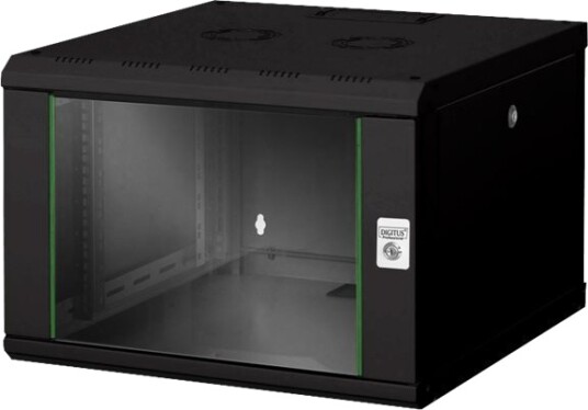 Digitus Professional Unique Dn-19 07U-6 6-Sw Rack Skap Veggmonterbar Svart Ral 9005 7U 19"