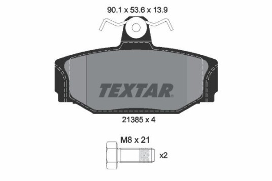 Bremseklosser TEXTAR 2138501 Bremseklosser TEXTAR 2138501