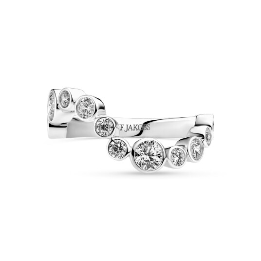 Sif Jakobs Jewellery Sardinien Wave Ring Sølv farge Hvit 60.0 Eurosize