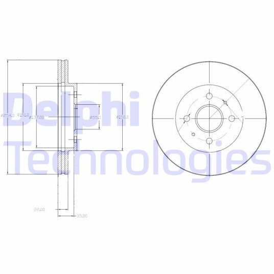 Bremseskive DELPHI BG4213