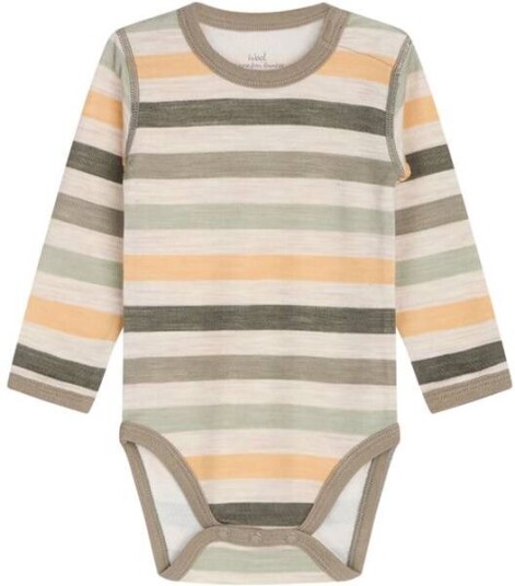 Hust&Claire ull Hust & Claire body i ull/bambus med striper Khaki Hust&Claire ull Hust & Claire body i ull/bambus med striper Khaki