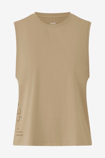 Casall Treningstopp Graphic Tank Beige