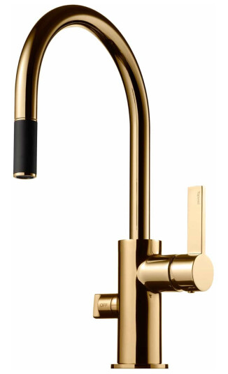Tapwell Arm385 med Uttrekkbar tut og Avstengning Oksiderende Messing (TA-9426339)