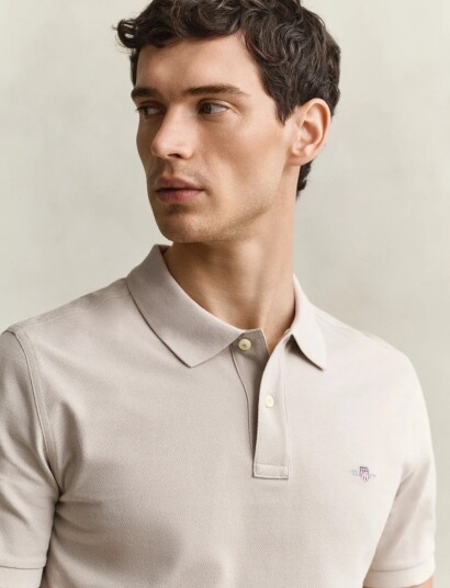 Gant Classic Regular Polo Shirt Beige XXXXL