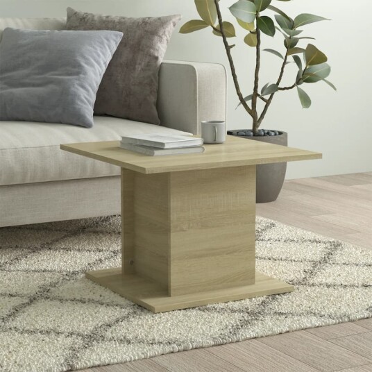 vidaXL Salongbord sonoma eik 55,5x55,5x40 cm sponplate