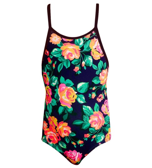 Funkita Badedrakt Trykt UV50+ Full blomst 2 år 92 Badetøy Blå Flerfarget