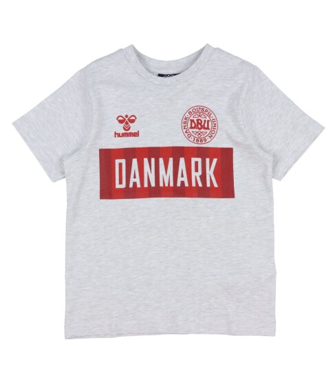 Hummel T skjorte DBU hmlHurra Grå Melert 14 år 164 T skjorte
