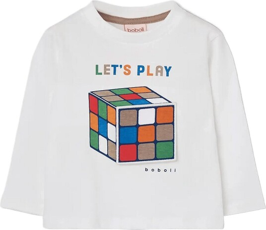 Boboli Knit T Shirt For Boy Bci OFF WHITE 140