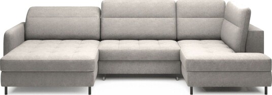 Berrto Sofa med Divan og Sjeselong 5 seters   Beige