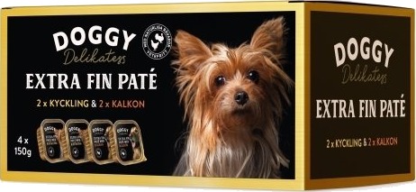 Doggy Del Paté Kylling Kalkun Våtfôr 600 G