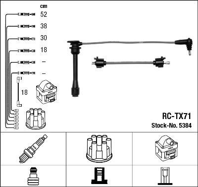 Tennplugg kabelsett NGK 5384
