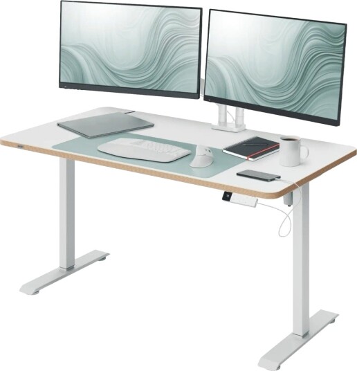 Leitz Ergo Compact elektrisk hev senk skrivebord 120 x 70 cm hvit