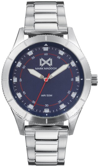 Mark Maddox Herreklokke HM7131 36 Classic Blå/Stål Ø45 mm