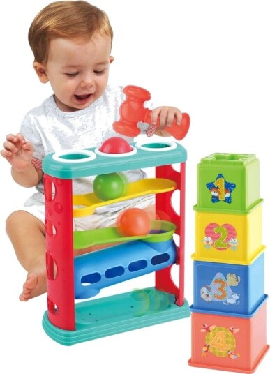 Playgo Stack & Roll Aktivitetsleke Med Lekeballer Og Stableklosser