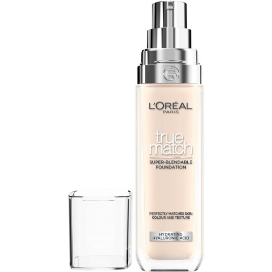 L'Oreal Paris True Match 0.5N Porcelaine Foundation med Hyaluronsyre og SPF 17 - 30ml L'Oreal Paris True Match 0.5N Porcelaine Foundation med Hyaluronsyre og SPF 17 - 30ml