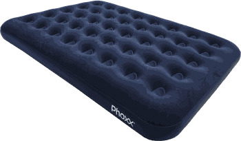 Phoxx Double Size Flocked Coil Beam Air Bed oppblåsbar luftmadrass Blue Phoxx Double Size Flocked Coil Beam Air Bed oppblåsbar luftmadrass Blue