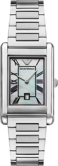 Emporio Armani Dameklokke AR11664 Gino Hvit/Stål Emporio Armani Dameklokke AR11664 Gino Hvit/Stål