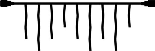 6 stk Sirius Top Line istapper lyslenke utendørs 100 varmhvite lys 2,5x0,75 meter forlenger 6 stk Sirius Top Line istapper lyslenke utendørs 100 varmhvite lys 2,5x0,75 meter forlenger