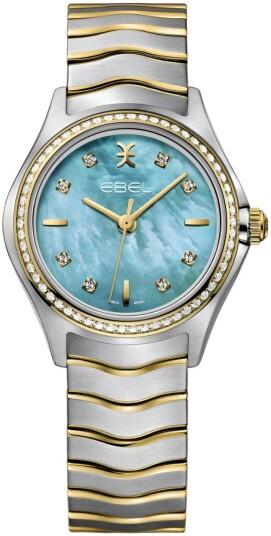 Ebel Dameklokke 1216605 Wave Turkis/18 karat gult gull Ø30 mm