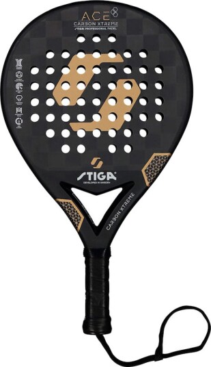 Padelracket Stiga ACE Rund svart beige