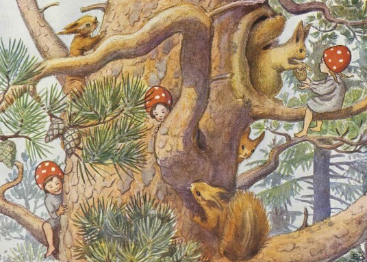 Plakat Elsa Beskow Ekorn