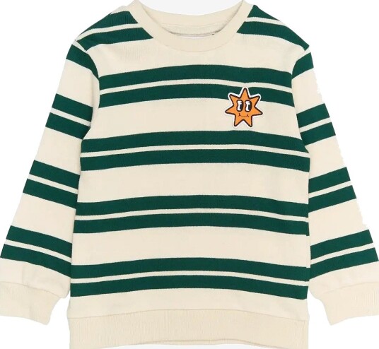 THE NEW SIBLINGS Tnstrobbie Knit Sweatshirt   DEEP TEAL STRIPED   80