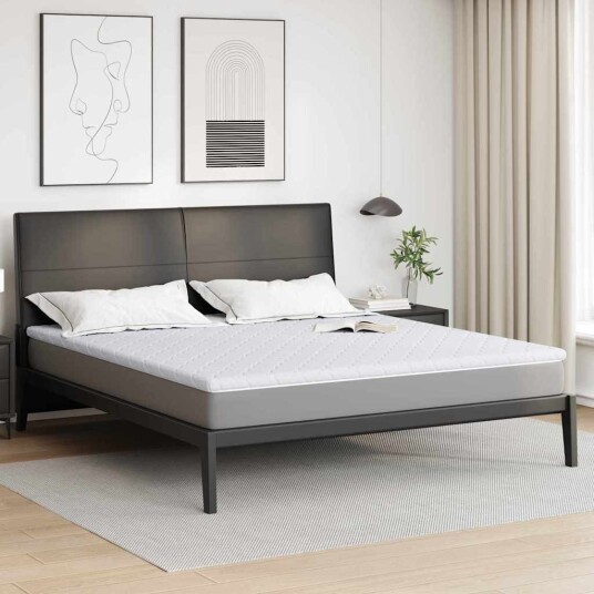 vidaXL Kokos topper Hvit 180 x 200 cm Jakardstoff